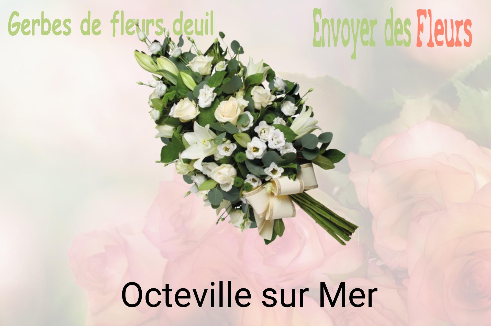 Gerbe de fleurs de deuil livrée à Octeville-sur-Mer